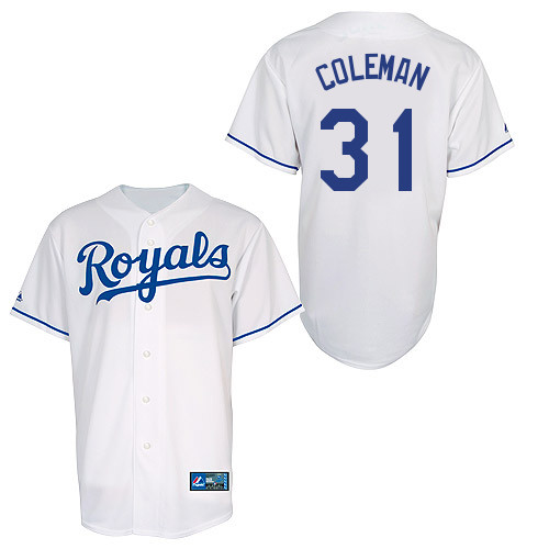 Louis Coleman #31 Youth Baseball Jersey-Kansas City Royals Authentic Home White Cool Base MLB Jersey